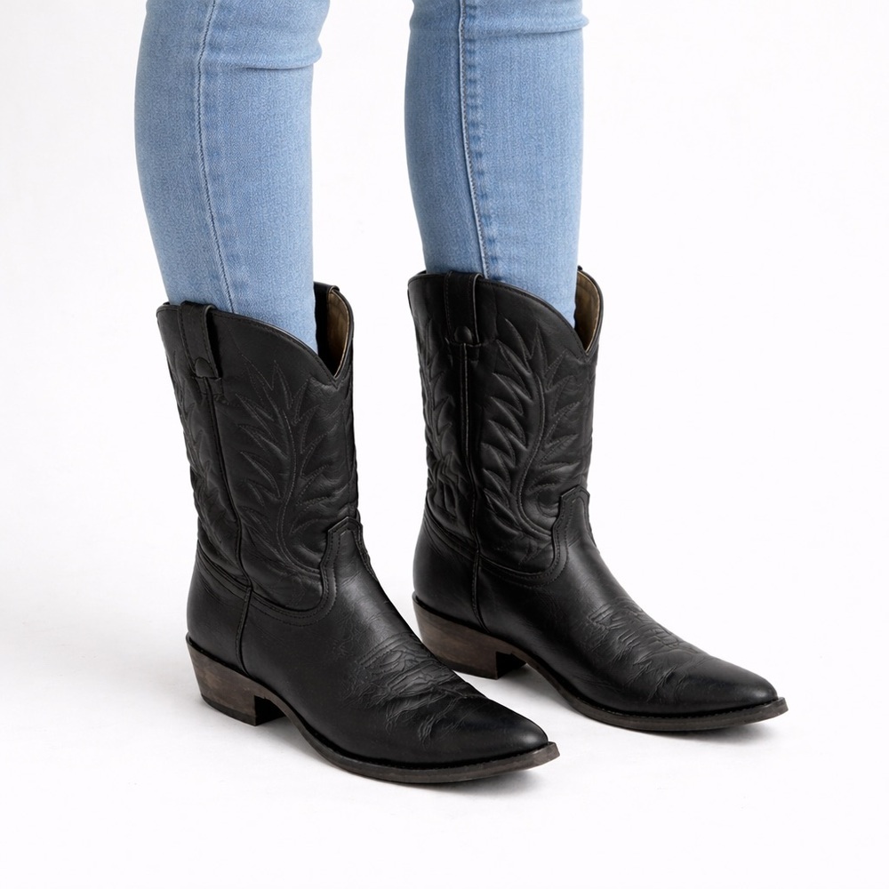 Size 11 Canada West Boots Women’s Manchester 6821 Black Western Cowboy Boots